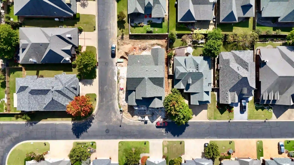 Drone view of a Cozort community called Ashton Creek